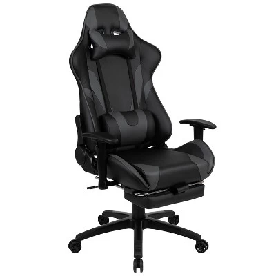 BlackArc Faux Leather Reclining Gaming Chair - Height Adjustable Pivot Arms, Pull-Out Footrest, Headrest & Lumbar Pillows - Image 12