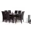 9pc Franklin Solid Hardwood Dining Set Brown - WyndenHall