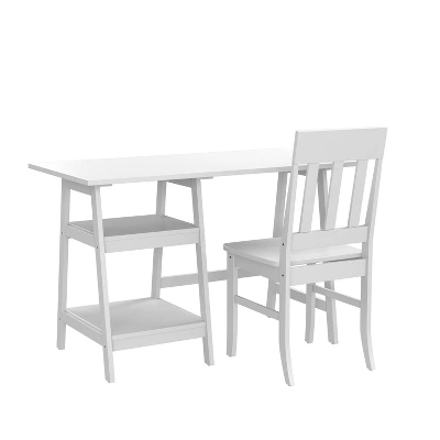 Dornoch 2 Shelf Writing Desk With Chair - HOMES: Inside + Out - Image 6