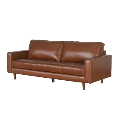 Hobbes Mid-Century Leather Sofa - Abbyson Living - Image 12