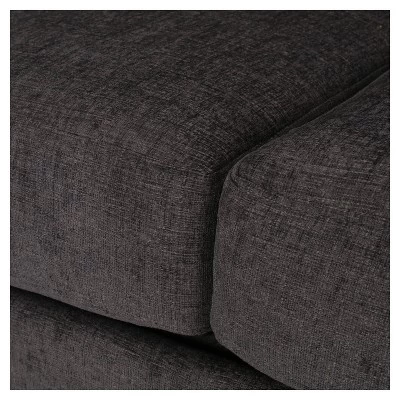 Burkehaven Contemporary Fabric 3 Seater Nailhead Trim Sofa Gray/Dark Brown - Christopher Knight Home - Image 7