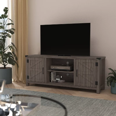 59" Barn Door Style TV Stand For TVs Up To 65" - Merrick Lane - Image 13
