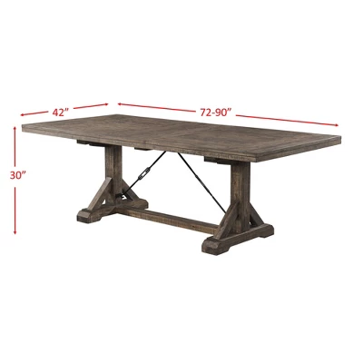 Flynn Extendable Dining Table Walnut Brown - Picket House Furnishings - Image 4