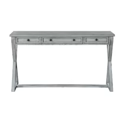 Neats 3 Drawer Console Table Light Gray - Treasure Trove Accents