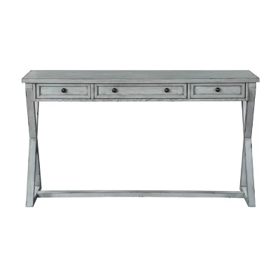 Neats 3 Drawer Console Table Light Gray - Treasure Trove Accents
