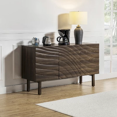 Mopsus 58" Mordern Storge Cabinet With Solid Wood Legs | KARAT HOME - Image 10