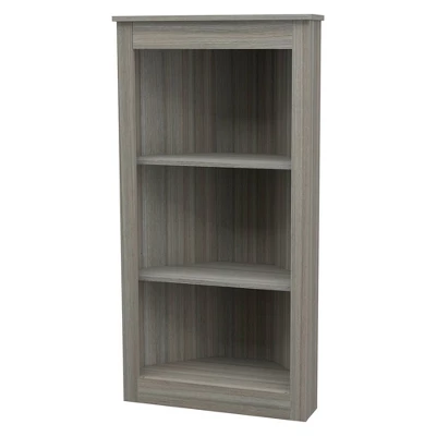 47.2" 3 Level Corner Bookshelf Smoked Oak - Inval - Image 4