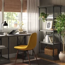 Conway Wood Writing Desk With Storage Gray - Threshold™