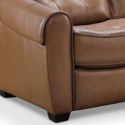 Elliot Leather Power Recliner Sofa Camel - Abbyson Living - Image 5