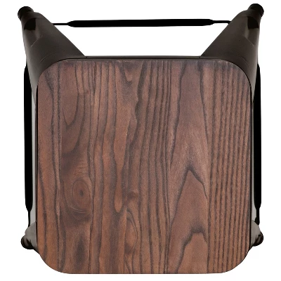 Flash Furniture 30" High Metal Indoor Bar Stool With Wood Seat - Stackable Set Of 4 - Image 7