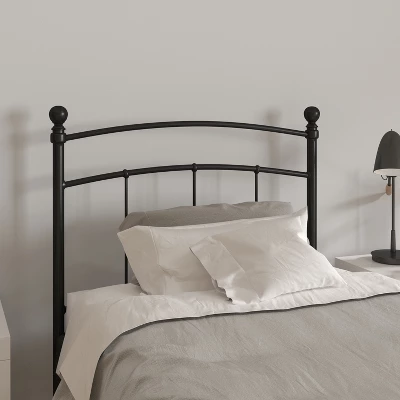 Merrick Lane Metal Headboard Contemporary Arched Headboard With Adjustable Rail Slots - Image 3