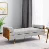 Keairns Mid Century Modern Tufted Double End Chaise Lounge With Bolster Pillows - Christopher Knight Home