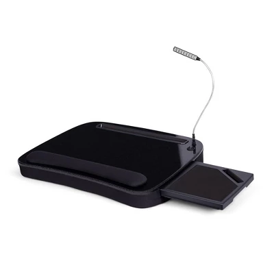 Sofia + Sam Multi Tasking Memory Foam Lap Desk With USB Light And Mouse Pad - Black - Image 5