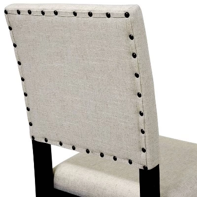 2pk Eliza Button Tufted Counter Height Barstool Black/Beige - HOMES: Inside + Out - Image 2