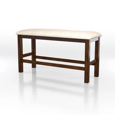 Foret Padded Counter Height Bench Rustic Oak/Beige - HOMES: Inside + Out - Image 4