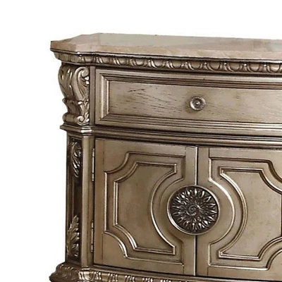 30" Northville Nightstand With 8 Drawers Antique Silver - Acme Furniture - Image 3