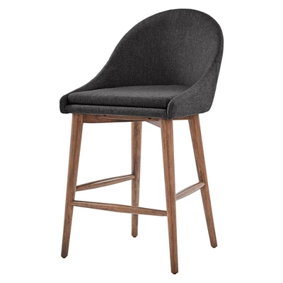 Set Of 2 24" Conrad Walnut Modern Counter Height Barstools - Inspire Q - Image 6