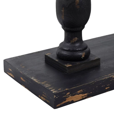 Vintage Wood Console Table Black - Olivia & May - Image 2