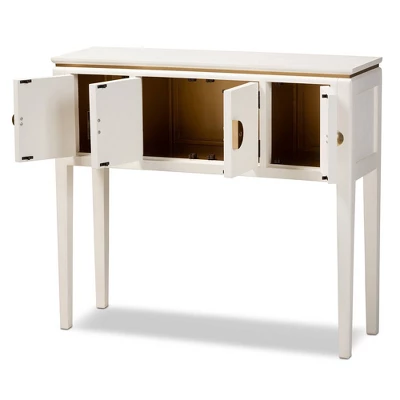 Aiko Wood Console Table White - Baxton Studio - Image 8