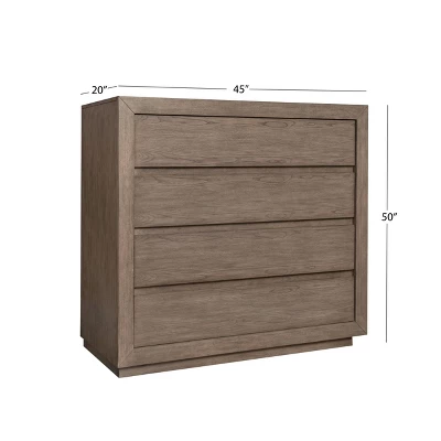 Resto 4 Drawer Chest Gray - Abbyson Living - Image 5