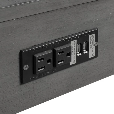 4 PCS Counter Height Dining Table Set With Socket And Padded Stools-ModernLuxe - Image 9