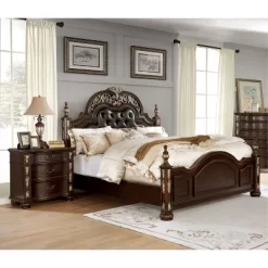 2pc Queen Mullberry Traditional Bedroom Set Brown Cherry/Espresso - HOMES: Inside + Out