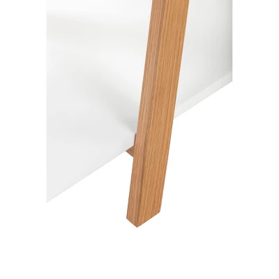 66.33" Abacus Ladder Bookshelf Oak And White - Universal Expert - Image 4