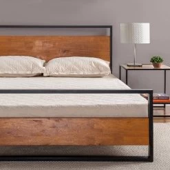 Suzanne Platform Bed With Headboard And Footboard Black - Zinus