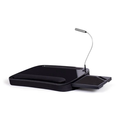 Sofia + Sam Multi Tasking Memory Foam Lap Desk With USB Light And Mouse Pad - Black - Image 4