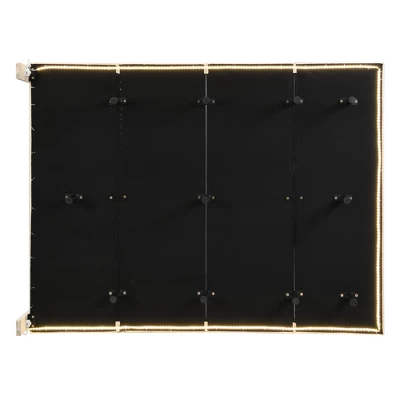 Queen Size Upholstered Floating Velvet Platform Bed With Sensor Light And Headboard-ModernLuxe - Image 11