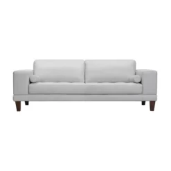 Wynne Genuine Leather Sofa Dove Gray - Armen Living