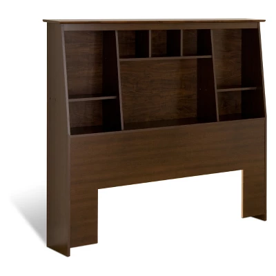 Full/Queen Tall Slant Back Bookcase Headboard - Prepac - Image 4