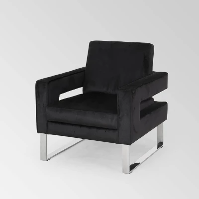 Kirkwood Modern Glam Velvet Club Chair - Christopher Knight Home - Image 5