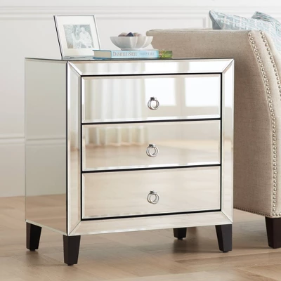 Studio 55D Bentley Beveled Mirrored 3-Drawer Chest
