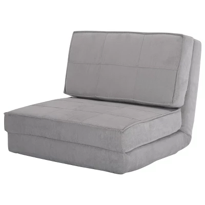 Tangkula Fold Down Chair Convertible Couch GrayBlack - Image 10