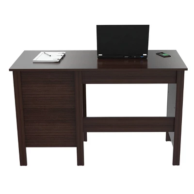 Writing Desk With 3 Drawers Espresso - Inval - Image 7
