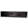 Beasley Cabinet With 2 Sliding Doors And Drawer TV Stand For TVs Up To 70" Dark Brown - Baxton Studio