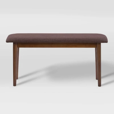 6pc Branson Wood Dining Set With Bench Walnut Stain - CorLiving - Image 4