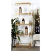 69" Metal And Acrylic Bookcase Gold - Olivia & May