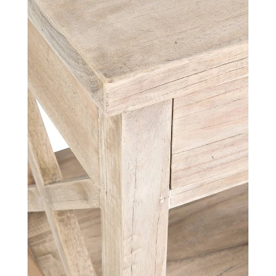 Bevan Mindi Nightstand Wood Bedside Table Brown - East At Main - Image 3