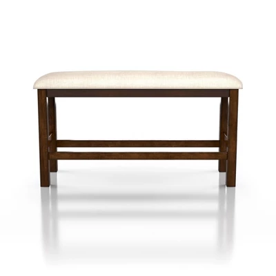 Foret Padded Counter Height Bench Rustic Oak/Beige - HOMES: Inside + Out - Image 3