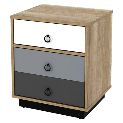 Costway Nightstand With Drawer And Storage Cabinet Wooden Sofa Side Table End Table - Image 8