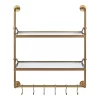 26" X 31" Marit Metal Wall Shelf Gold - Kate & Laurel All Things Decor