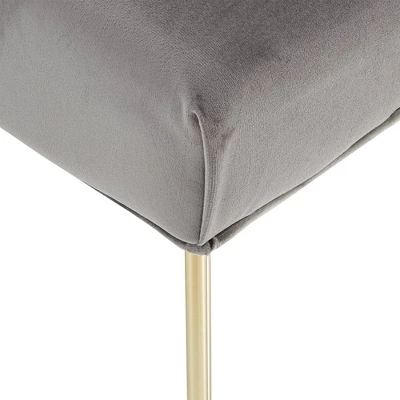 Hewett Velvet Tufted Metal Bench - Inspire Q - Image 4