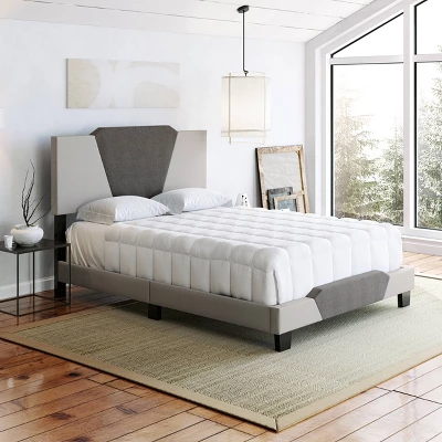 Sydney Two-Tone Linen Upholstered Platform Bed - Eco Dream - Image 5