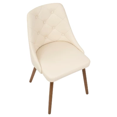 Giovanni Mid Century Modern Dining Chair Cream - Lumisource - Image 5
