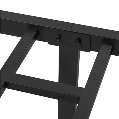 Yaheetech Metal Slatted Bed Frame With Wooden Headboard Mattress Foundation - Image 5