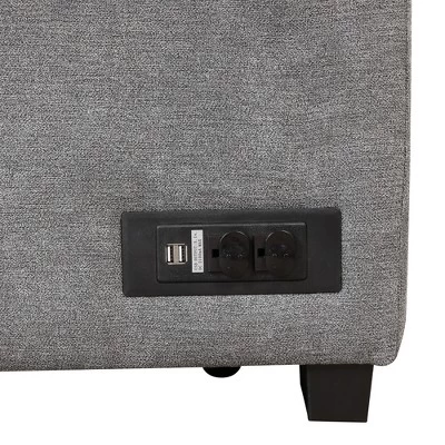 87.4" L Shape Sectional Sleeper Sofa Bed, 2 In 1 Pull Out Sofa Couch With Storage Ottoman, Cup Holder And USB Port-ModernLuxe - Image 15