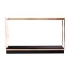 Lexing Glass Top Console Table Champagne - Aiden Lane