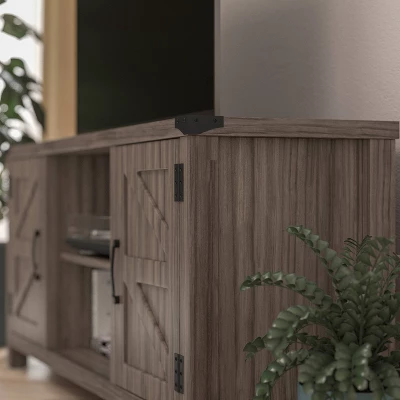 59" Barn Door Style TV Stand For TVs Up To 65" - Merrick Lane